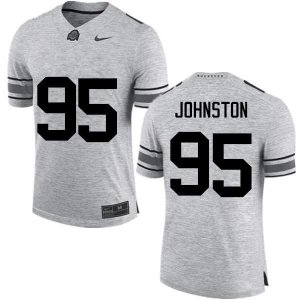 Men's Ohio State Buckeyes #95 Cameron Johnston Gray Nike NCAA College Football Jersey Season CXH2244PR